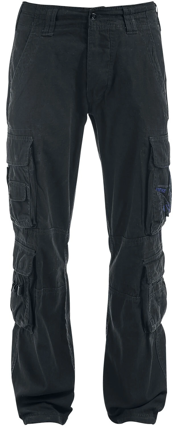 "Pure Vintage Trousers" Cargo Trousers Black By Brandit 5 "Pure Vintage Trousers" Cargo Trousers Black By Brandit - Image 3
