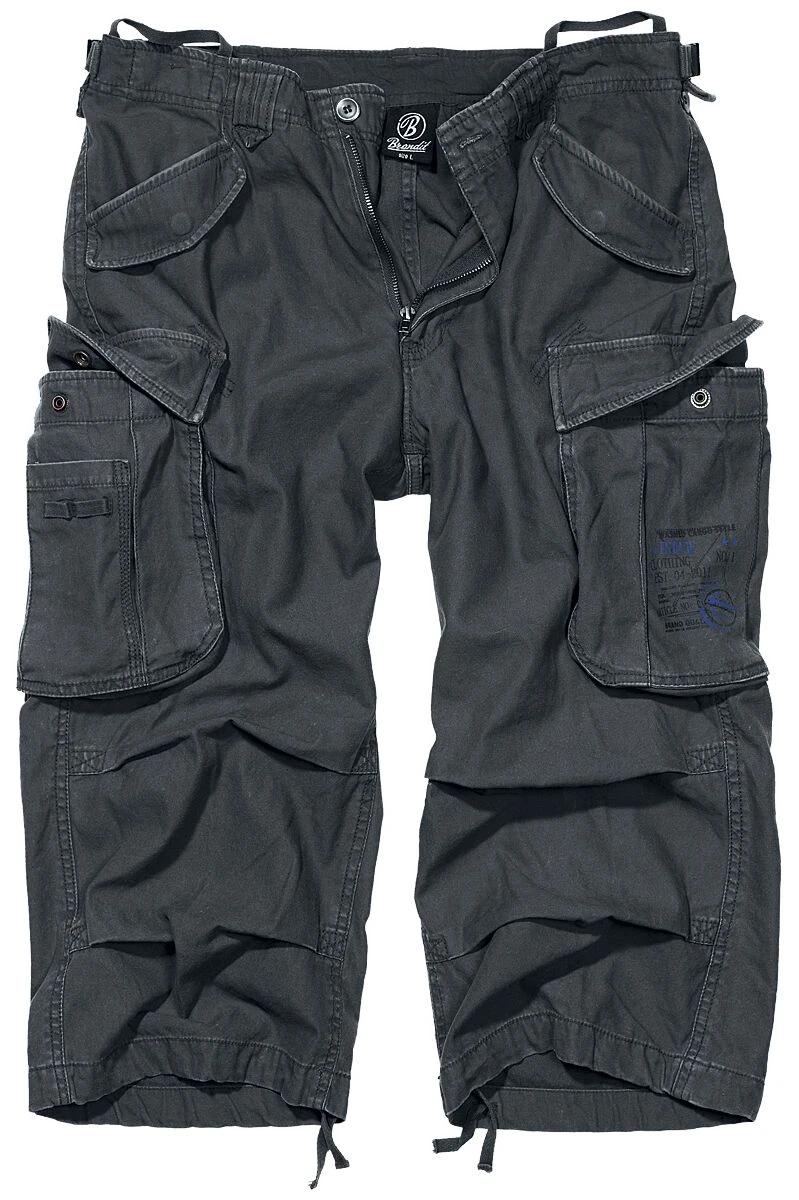 "Industry Vintage 3/4" Shorts Anthracite By Brandit