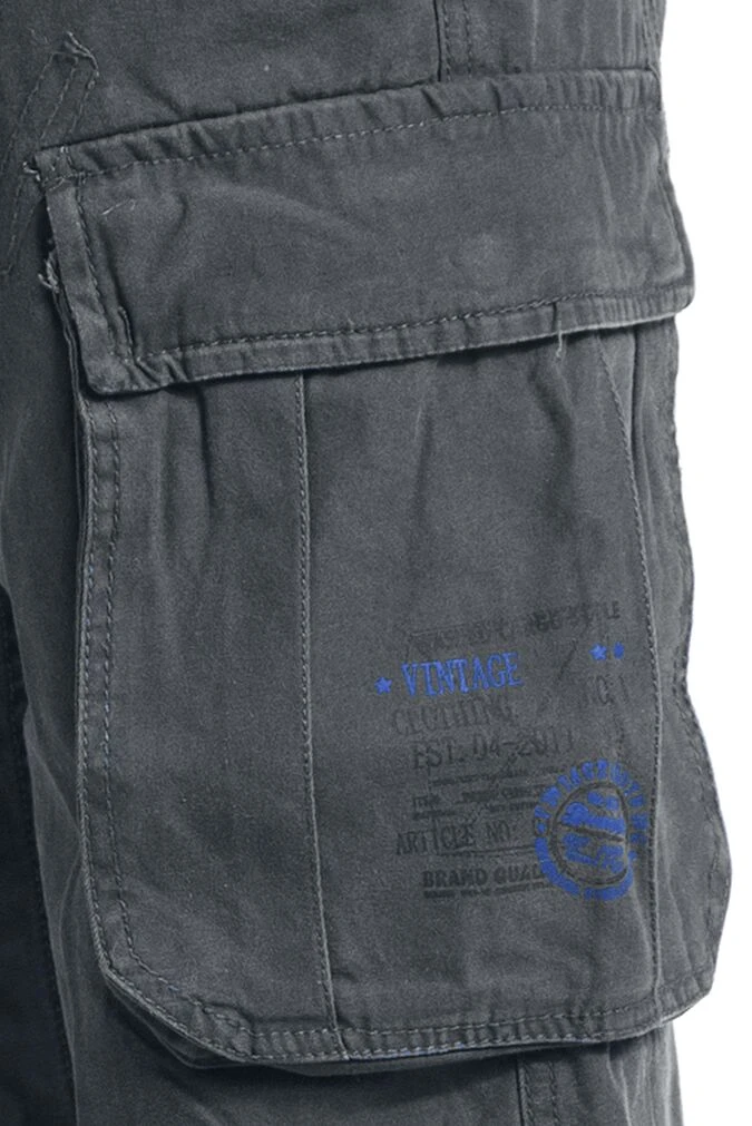 "Industry Vintage 3/4" Shorts Anthracite By Brandit 5 "Industry Vintage 3/4" Shorts Anthracite By Brandit - Image 3