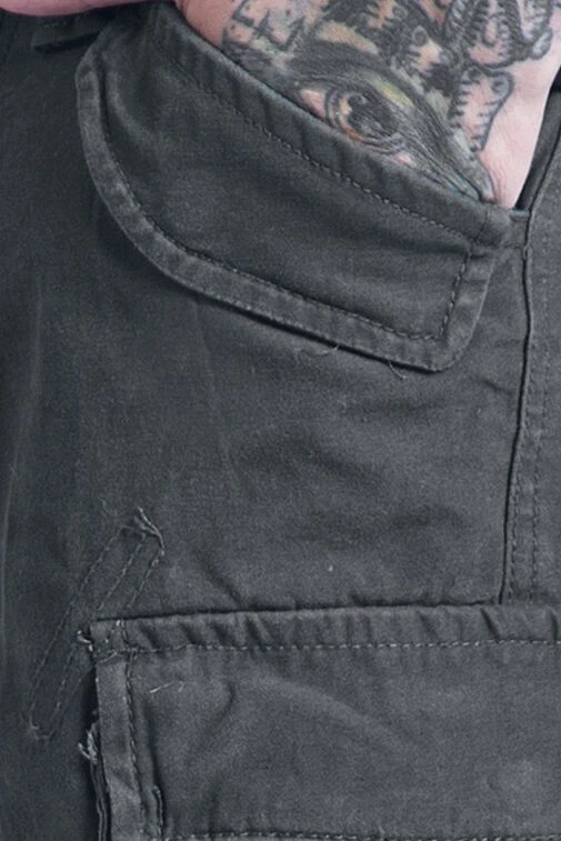 "Industry Vintage 3/4" Shorts Anthracite By Brandit 6 "Industry Vintage 3/4" Shorts Anthracite By Brandit - Image 4