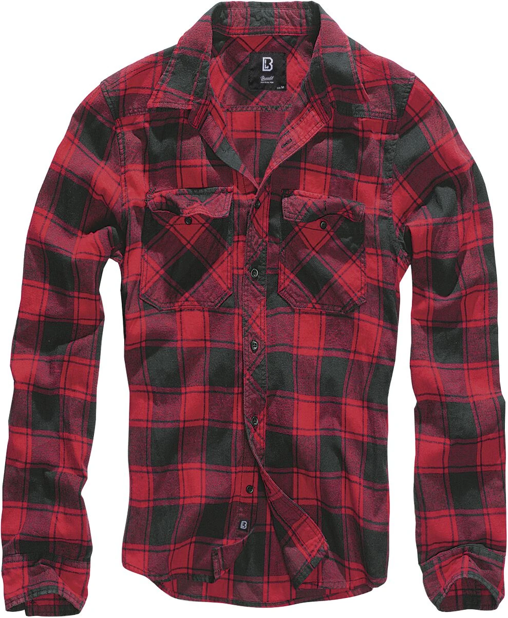 "Checkshirt" Flanel Shirt Red-black By Brandit 3 "Checkshirt" Flanel Shirt Red-black By Brandit