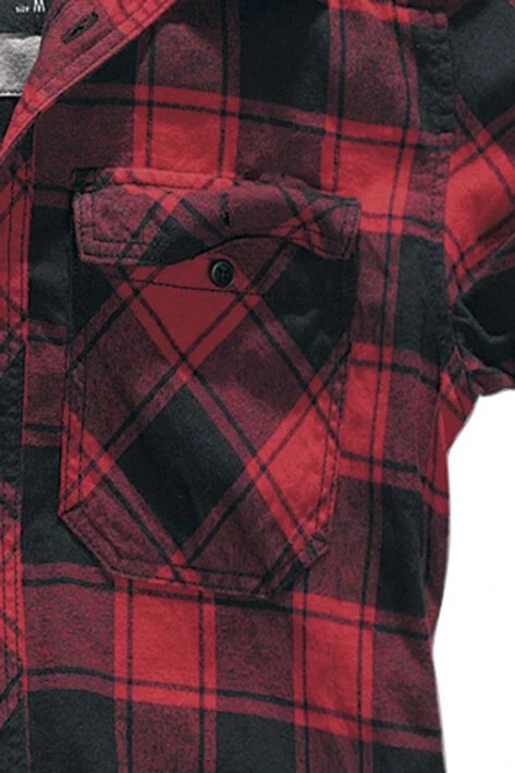 "Checkshirt" Flanel Shirt Red-black By Brandit 4 "Checkshirt" Flanel Shirt Red-black By Brandit - Image 2