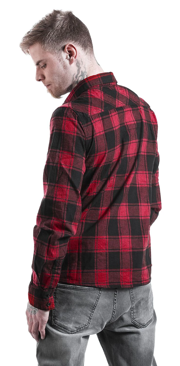 "Checkshirt" Flanel Shirt Red-black By Brandit 6 "Checkshirt" Flanel Shirt Red-black By Brandit - Image 4