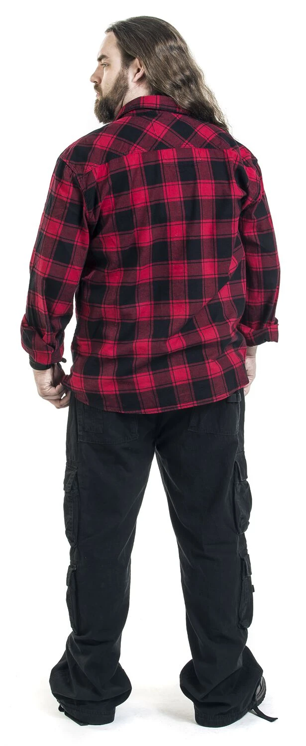 "Checkshirt" Flanel Shirt Red-black By Brandit 8 "Checkshirt" Flanel Shirt Red-black By Brandit - Image 6