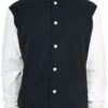 "2-Tone College" Varsity Jacket Black-white By Urban Classics -Men Fashion Clothing Store 229602a emp