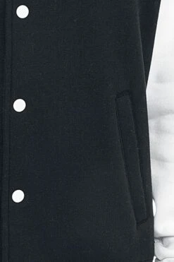 "2-Tone College" Varsity Jacket Black-white By Urban Classics 10 "2-Tone College" Varsity Jacket Black-white By Urban Classics -Men Fashion Clothing Store 229602d emp