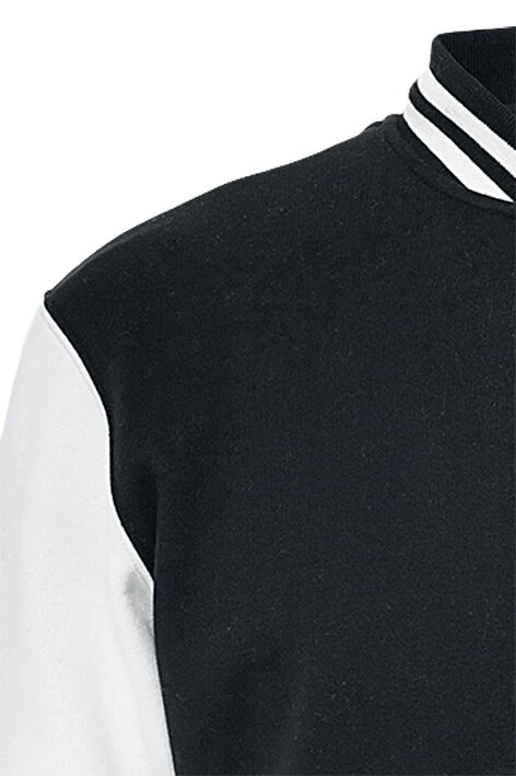 "2-Tone College" Varsity Jacket Black-white By Urban Classics 6 "2-Tone College" Varsity Jacket Black-white By Urban Classics - Image 4