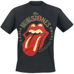 "50 Years" T-Shirt Black By The Rolling Stones