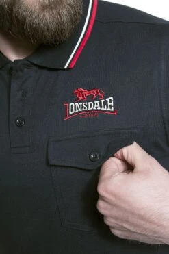 "Lynton" Polo Shirt Black By Lonsdale London -Men Fashion Clothing Store 243416d emp