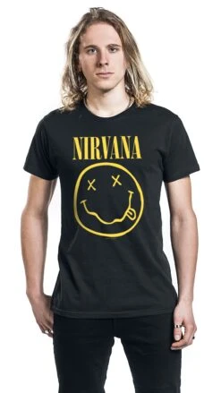 "Smiley" T-Shirt Black By Nirvana -Men Fashion Clothing Store 256708wa