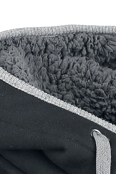 "Teddy Hoodie" Hooded Sweater Black-grey By Black Premium By EMP 4 "Teddy Hoodie" Hooded Sweater Black-grey By Black Premium By EMP - Image 2