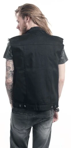 "Life Of An Easy Rider" Vest Black By Black Premium By EMP -Men Fashion Clothing Store 260882wb emp