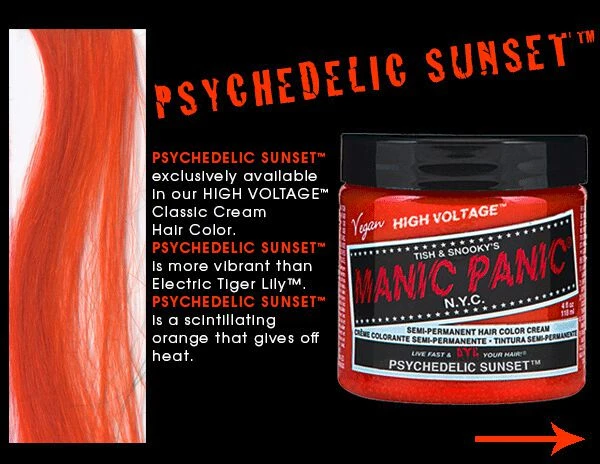 "Psychedelic Sunset - Classic" Hair Dye Orange By Manic Panic 7 "Psychedelic Sunset - Classic" Hair Dye Orange By Manic Panic - Image 5