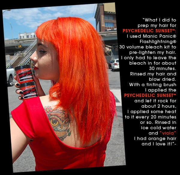 "Psychedelic Sunset - Classic" Hair Dye Orange By Manic Panic 8 "Psychedelic Sunset - Classic" Hair Dye Orange By Manic Panic - Image 6