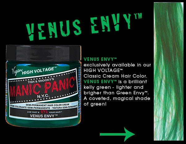 "Venus Envy - Classic" Hair Dye Green By Manic Panic 7 "Venus Envy - Classic" Hair Dye Green By Manic Panic - Image 5
