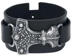 "Thorshammer" Leather Bracelet By Alchemy Gothic