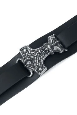 "Thorshammer" Leather Bracelet By Alchemy Gothic 9 "Thorshammer" Leather Bracelet By Alchemy Gothic -Men Fashion Clothing Store 267731d emp