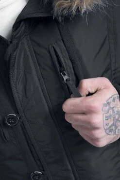 "Jarreth" Winter Jacket Black By Lonsdale London -Men Fashion Clothing Store 268405d3 emp