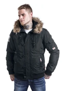 "Jarreth" Winter Jacket Black By Lonsdale London -Men Fashion Clothing Store 268405wa emp