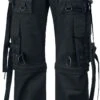 "Abaddon" Cargo Trousers Black By Gothicana By EMP