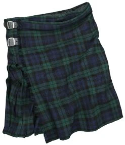 "Kilt" Medium-length Skirt Green-blue By Black Premium By EMP