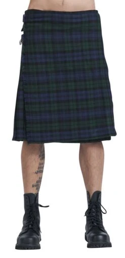"Kilt" Medium-length Skirt Green-blue By Black Premium By EMP -Men Fashion Clothing Store 282566ma emp