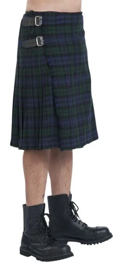 "Kilt" Medium-length Skirt Green-blue By Black Premium By EMP -Men Fashion Clothing Store 282566ma2 emp