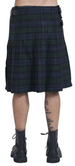 "Kilt" Medium-length Skirt Green-blue By Black Premium By EMP -Men Fashion Clothing Store 282566mb emp