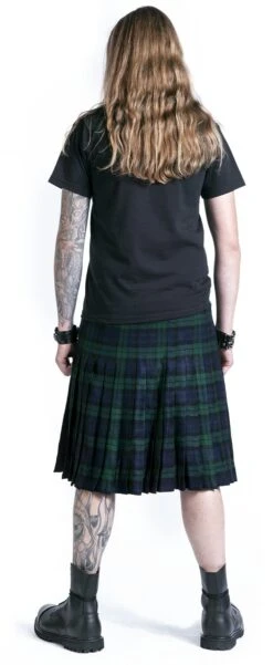 "Kilt" Medium-length Skirt Green-blue By Black Premium By EMP -Men Fashion Clothing Store 282566wb emp