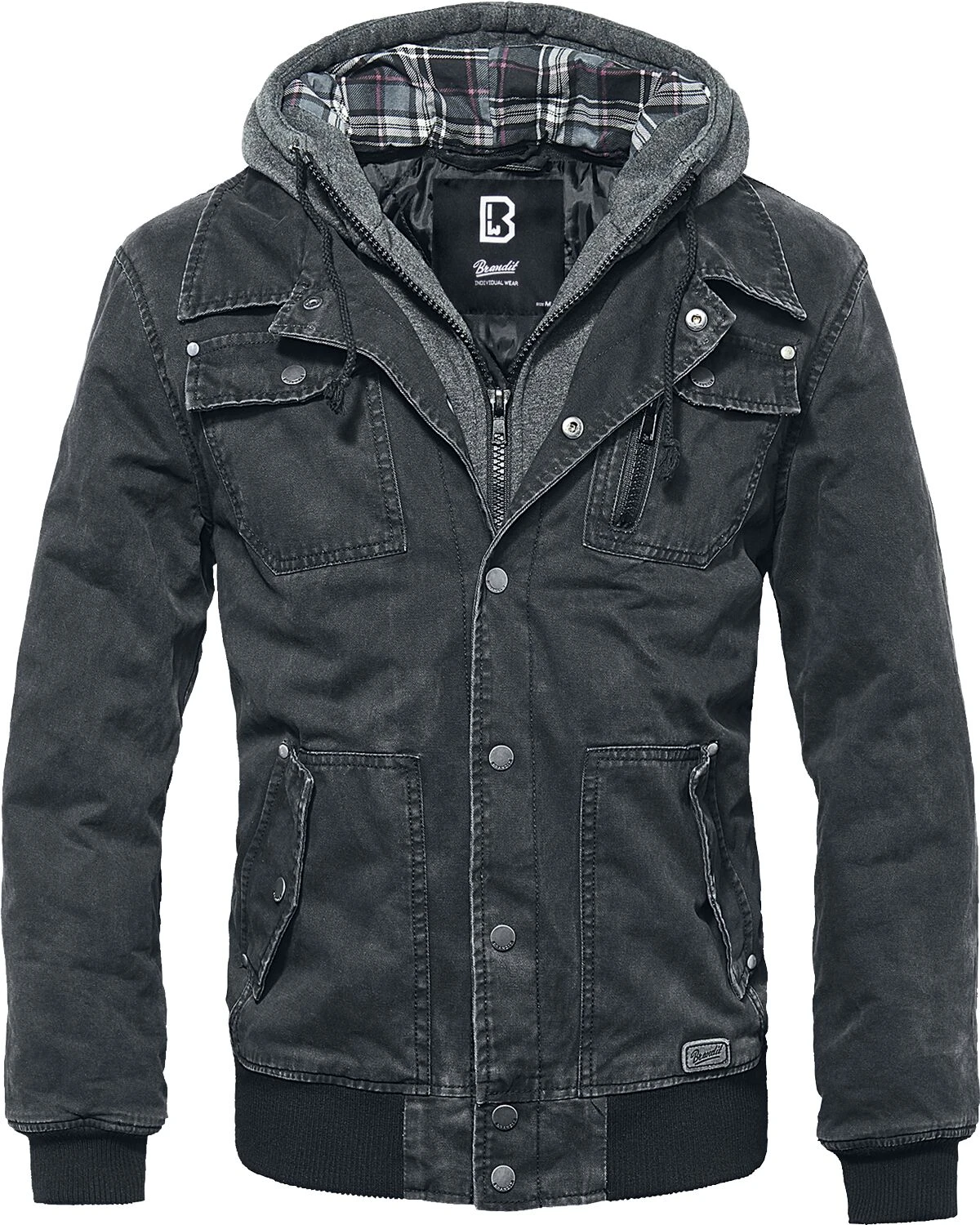 "Dayton" Between-seasons Jacket Charcoal By Brandit 3 "Dayton" Between-seasons Jacket Charcoal By Brandit