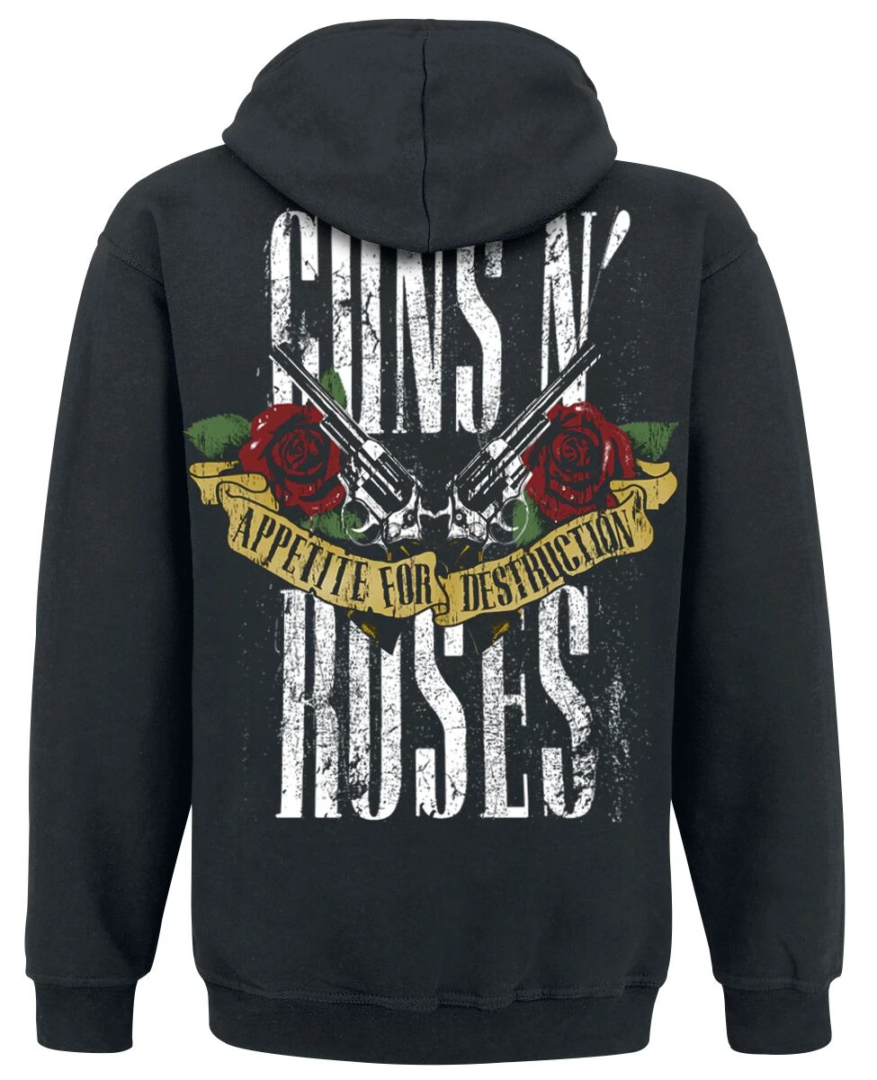 "Appetite For Destruction - Banner" Hooded Sweater Black By Guns N' Roses 4 "Appetite For Destruction - Banner" Hooded Sweater Black By Guns N' Roses - Image 2