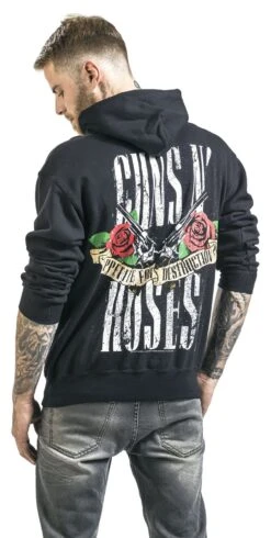 "Appetite For Destruction - Banner" Hooded Sweater Black By Guns N' Roses 13 "Appetite For Destruction - Banner" Hooded Sweater Black By Guns N' Roses -Men Fashion Clothing Store 290812wb emp
