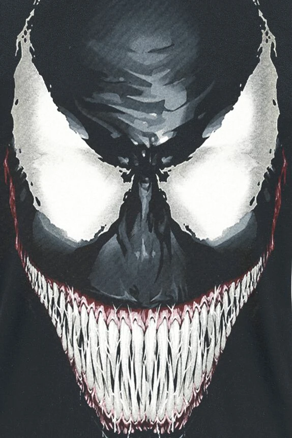 "Smile" T-Shirt Black By Venom (Marvel) 4 "Smile" T-Shirt Black By Venom (Marvel) - Image 2