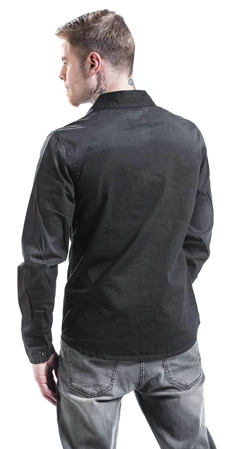 "Hardee" Jeans Shirt Black By Brandit 7 "Hardee" Jeans Shirt Black By Brandit - Image 5