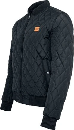 "Diamond Quilt Nylon Jacket" Between-seasons Jacket Black By Urban Classics -Men Fashion Clothing Store 293446c emp