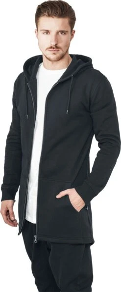 "Sweat Parka" Hooded Zip Black By Urban Classics -Men Fashion Clothing Store 298085wa emp