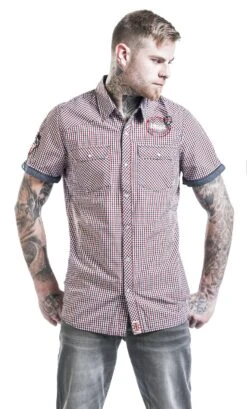 "Reigate" Short-sleeved Shirt Blue-red-white By Lonsdale London 12 "Reigate" Short-sleeved Shirt Blue-red-white By Lonsdale London -Men Fashion Clothing Store 311057wa emp