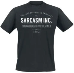 "Sarcasm Inc." T-Shirt Black By Slogans