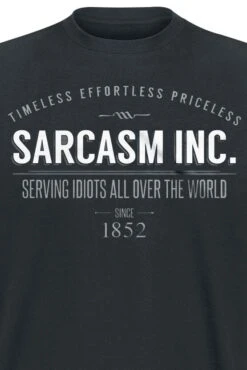 "Sarcasm Inc." T-Shirt Black By Slogans -Men Fashion Clothing Store 314062d emp