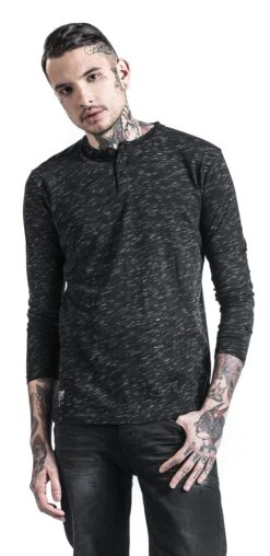 "Through The Glass" Long-sleeve Shirt Black By Black Premium By EMP -Men Fashion Clothing Store 321149wa emp