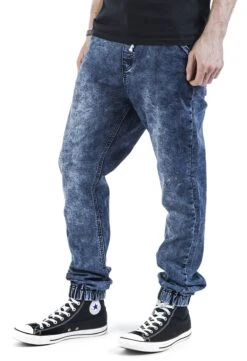 "Sweat Denim" Tracksuit Trousers Blue By Forplay -Men Fashion Clothing Store 325224wa2 emp