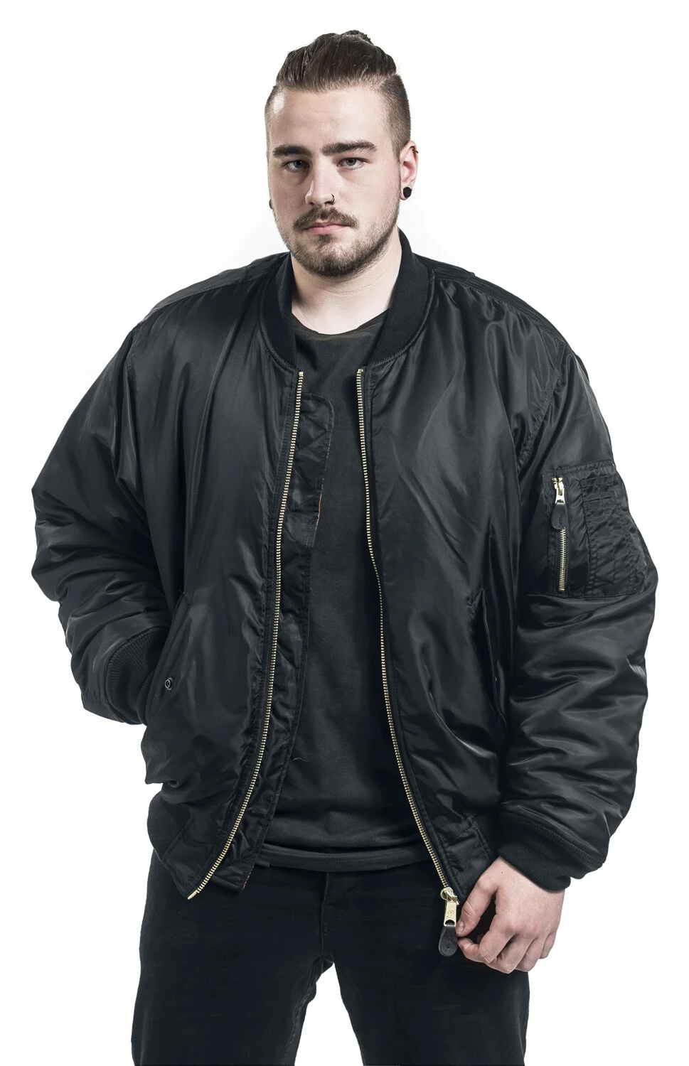 "MA1" Bomber Jacket Black By Brandit 9 "MA1" Bomber Jacket Black By Brandit - Image 7