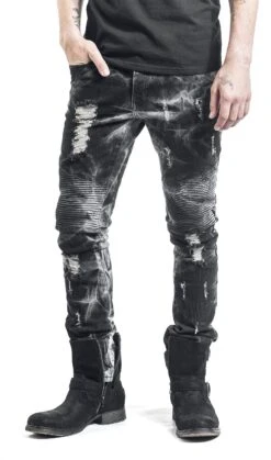 "Jared" Jeans Grey-black By Rock Rebel By EMP -Men Fashion Clothing Store 328704wa