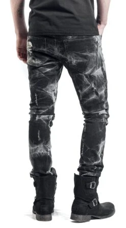 "Jared" Jeans Grey-black By Rock Rebel By EMP -Men Fashion Clothing Store 328704wb