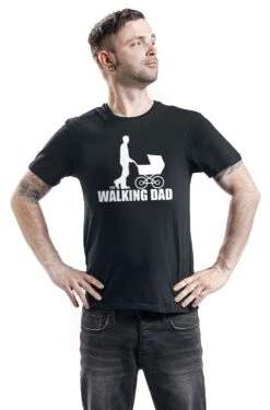 "The Walking Dad" T-Shirt Black By Family & Friends -Men Fashion Clothing Store 329588wa emp