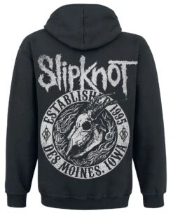 "Flaming Goat" Hooded Zip Black By Slipknot -Men Fashion Clothing Store 335375b emp