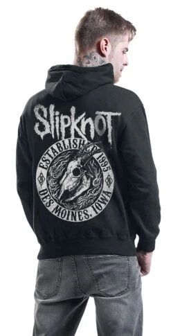 "Flaming Goat" Hooded Zip Black By Slipknot -Men Fashion Clothing Store 335375wb emp