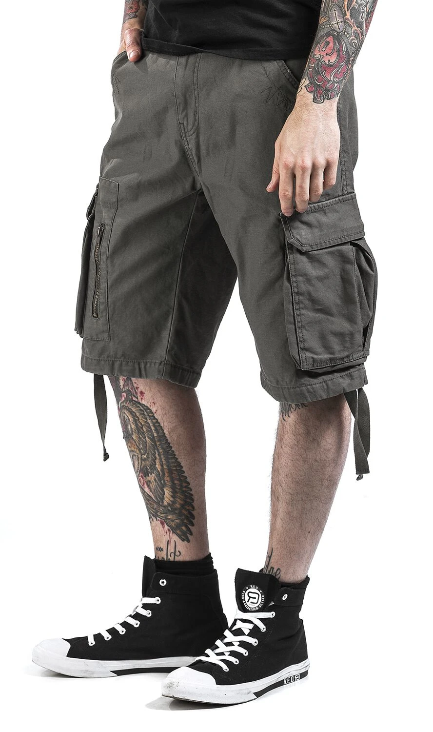 "Army Vintage Shorts" Shorts Olive By Black Premium By EMP 13 "Army Vintage Shorts" Shorts Olive By Black Premium By EMP - Image 11