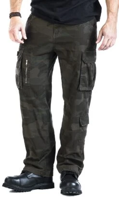 "Army Vintage Trousers" Cargo Trousers Dark Camo By Black Premium By EMP -Men Fashion Clothing Store 340632wa emp