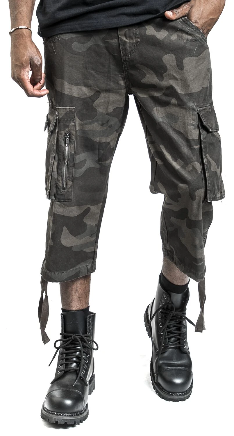 "3/4 Army Vintage Shorts" Shorts Dark Camo By Black Premium By EMP 8 "3/4 Army Vintage Shorts" Shorts Dark Camo By Black Premium By EMP - Image 6